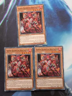 YuGiOh! Super Quantum Red Layer OP10-EN016 x3 PLAYSET - Image 1