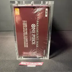 ONE PIECE PARAMOUNT WAR OP-02 ENGLISH BOOSTER BOX FACTORY SEALED + ACRYLIC CASE - Image 4