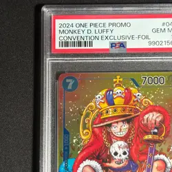 2024 ONE PIECE PROMOS CONVENTION EXCLUSIVE-FOIL #043 MONKEY D. LUFFY PSA 10 - Image 5