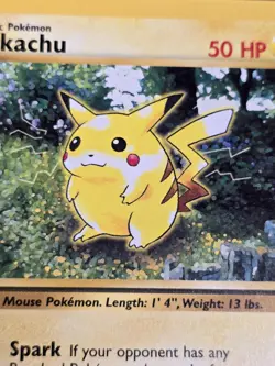 Rare Pikachu Pokemon Card Original 1995 Great Condition 50 hp 60/64 RED CHEEKS! - Image 2