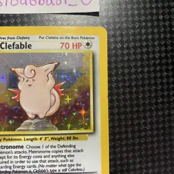 Pokemon Clefable 1/64 ERROR NO SYMBOL Holo Rare Card LP Condition - Image 3