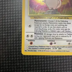 Pokemon Clefable 1/64 ERROR NO SYMBOL Holo Rare Card LP Condition - Image 5