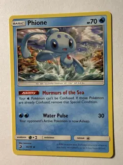 Phione 30/70 Uncommon Dragon Majesty LP Pokemon Card - Image 1