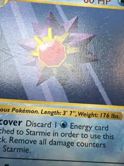 MP Starmie Shadowless 1st Edition 64/102 Base Set AUTHENTIC Pokemon Card - Image 4