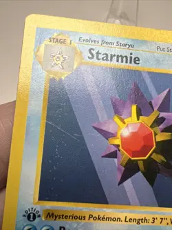 MP Starmie Shadowless 1st Edition 64/102 Base Set AUTHENTIC Pokemon Card - Image 5