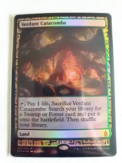 Mtg Magic The Gathering Verdant Catacombs Zendikar Expeditions Foil Near Mint En - Image 1