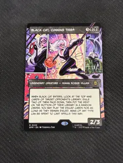 Borderless Black Cat, Cunning Thief SPM 0222 Rare MTG Spider-Man - Image 1