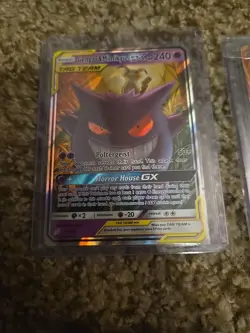 Pokemon TCG Gengar & Mimikyu GX Holo Ultra Rare Card 53/181 Tag Team - Image 1