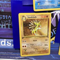 Pokemon TCG Sandslash Fossil 41/62 Regular 1999-2000 Wizards Bag Card Grimer - Image 5