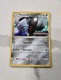 Pokemon TCG Registeel - SM75 Crimson Invasion Prerelease SM Black Star Promo - Image 1