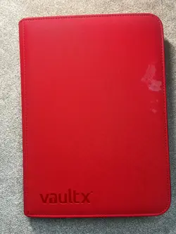 Pokemon TCG - Vault X Premium 9-Pocket Exo-Tec® Zip Binder - Red - USED - Image 1