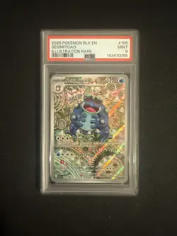 Pokemon 2025 Sv: Black Bolt Seismitoad Illustration Rare Holo PSA 9 #105/086 EN - Image 1