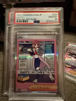 Pokemon TCG Trainer Lacey Prismatic Evolutions 231/187 4 PSA 10 Slabs - Image 3