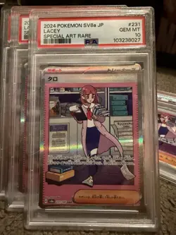Pokemon TCG Trainer Lacey Prismatic Evolutions 231/187 4 PSA 10 Slabs - Image 4