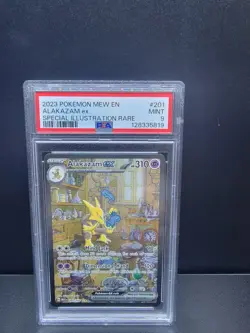 Pokemon TCG Alakazam EX 201/165 SIR Scarlet &Violet 151 - PSA 9 - Image 1