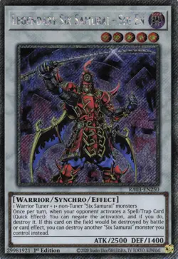 Yugioh Legendary Six Samurai - Shi En RA03-EN250 - Platinum Secret Rare - Image 1