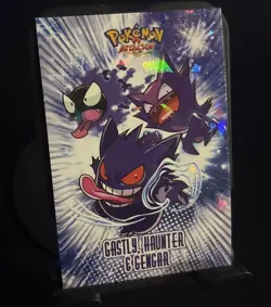 Rare Pokemon Card Attack Kanto Gengar, Haunter, And Gastly Tag Team Card Low Pop - Image 1