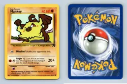 Mankey #61/82 Team Rocket Common Pokemon 2000 TCG Card - Image 1