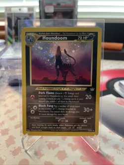 Pokemon TCG Houndoom Neo Revelation Holo Card 8/64 - Image 1