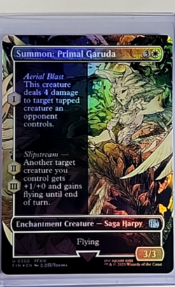 Magic The Gathering FIN Final Fantasy Borderless Foil #360 Summon Primal Garuda - Image 1