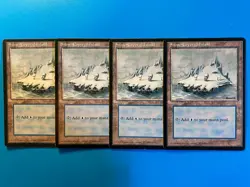 MTG 4x Snow-Covered Island Ice Age Pauper Legacy Magic the Gathering x4 LP - Image 1