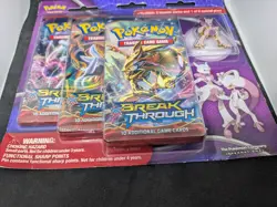 Pokemon XY Breakthrough Blister 3 Pack With Mewtwo Pin Sealed 2015 - Image 2