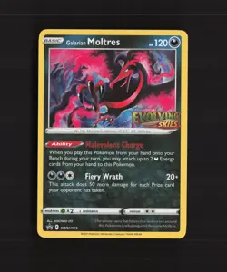 Galarian Moltres SWSH125 Stamped Black Star Promo Holo Pokemon Card NM - Image 1