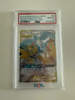 2019 POKEMON SUN & MOON ML TRS/ZPDS/ARTCN.GX HIDDEN FATES-FULL ART PSA 10 - Image 1