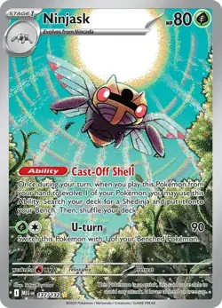 Ninjask 137 Mega Evolution Illustration Rare English Pokemon Tcg Full Art Holo - Image 1