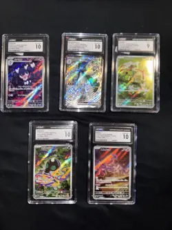 Lot Of 5 Pokemon Graded Slabs JP/TCG Shroodle/Mespirit/Meowscarada Ex/ Gothrita - Image 1