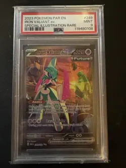 Pokemon TCG Iron Valiant EX Paradox Rift 249/182 PSA 9 - Image 1