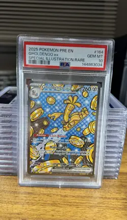 2025 Pokemon Gholdengo Ex 164/131 SIR Prismatic Evolutions PSA 10 - Image 1