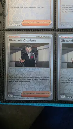 Pokemon TCG Scarlet & Violet 151 Reverse Holo Giovanni's Charisma 161/165 - Image 1