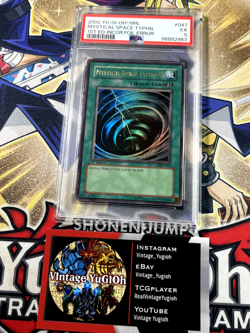 Yugioh PSA 5 Mystical Space Typhoon MRL-047 MISRPINT SUIJIN Foil Error Ultra - Image 2