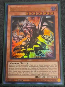 Yugioh!-Red-Eyes Black Fullmetal Dragon ROTA-EN005- 1st Edition- Ultra Rare-(NM) - Image 1
