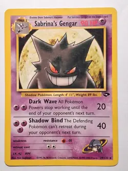 Sabrina's Gengar 29/132 Rare Gym Challenge Pokemon Lightly Played Pokemon Card - Image 1