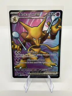 Pokemon TCG Alakazam EX 188/165 S&V 151 Ultra Rare Card NM Condition - Image 1