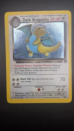 Dark Dragonite 5/82 — LP/MP — Team Rocket — Holo Rare Vintage Pokemon Card WoTC - Image 2