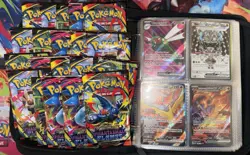 HUGE Pokemon / One Piece mix Binder Card Collection 400+ lot Modern set. Extra - Image 1