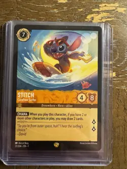 Disney Lorcana The First Chapter Stitch Card Non Foil Legendary 21/204 - Image 1