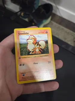 Pokemon Card Growlithe 1st Edition Shadowless 28/102 Base Set - Image 3