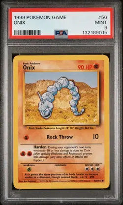 PSA 9 - Onix - #56 - Base Set - Pokemon Card - Image 1
