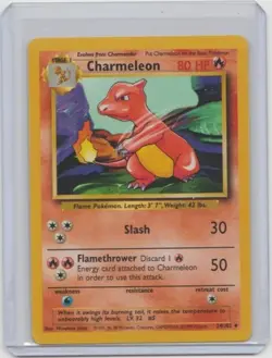 CHARMELEON - 24/102 - Base Set - Pokemon Card - LP - Image 1