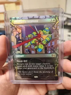 Leonardo's Technique Showcase Teenage Mutant Ninja Turtles Foil MTG TMNT - Image 1
