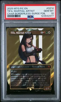 PSA 10 Magic the Gathering Tifa, Martial Artist Surge Foil 214 Final Fantasy - Image 1