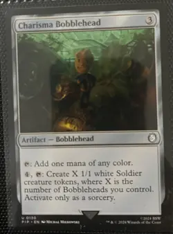 MTG UB Fallout Commander Charisma Bobblehead Regular Rare NM - Image 1