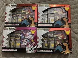 Pokemon 25th Anniversary Collection Box 3x Charizard V 1x Sylveon V New 💫 - Image 1