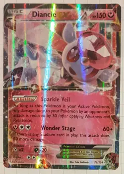 Diancie EX 72/124 DMG Holo Ultra Rare Pokemon XY - Fates Collide - Image 1