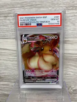 EEVEE VMAX #087 PSA 10 2021 Pokemon SWSH BSP Shining Fates Elite Trainer Box (E) - Image 1