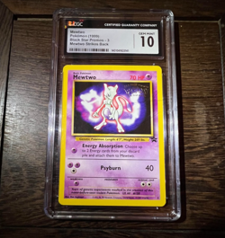 CGC GEM MINT 10 Mewtwo 1999 Black Star Promos 3 Pokemon TCG Mewtwo Strikes Back - Image 1